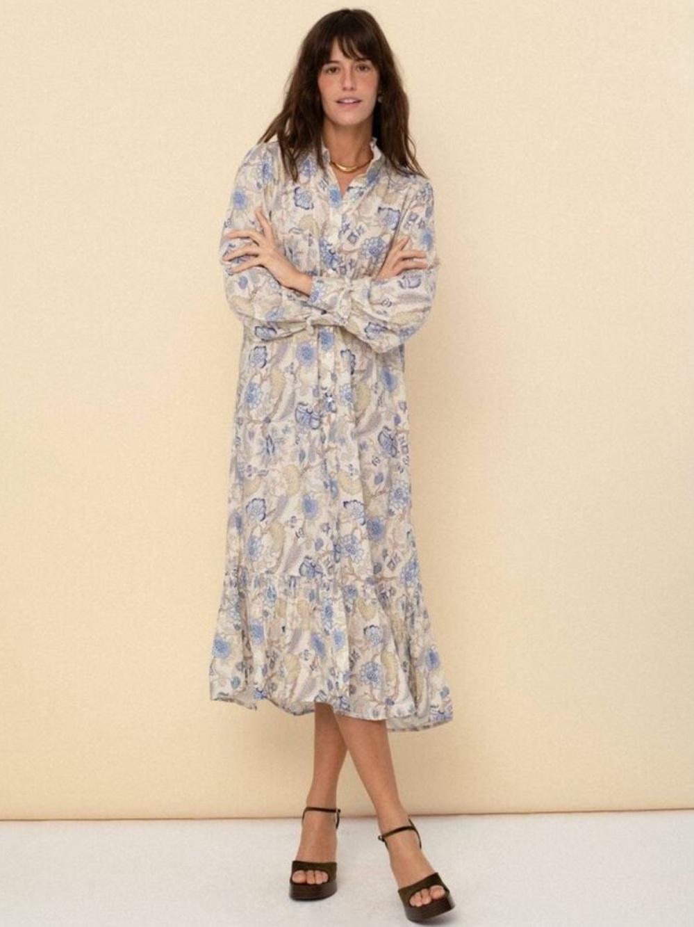 Sonmer high low dress in RED FLORAL